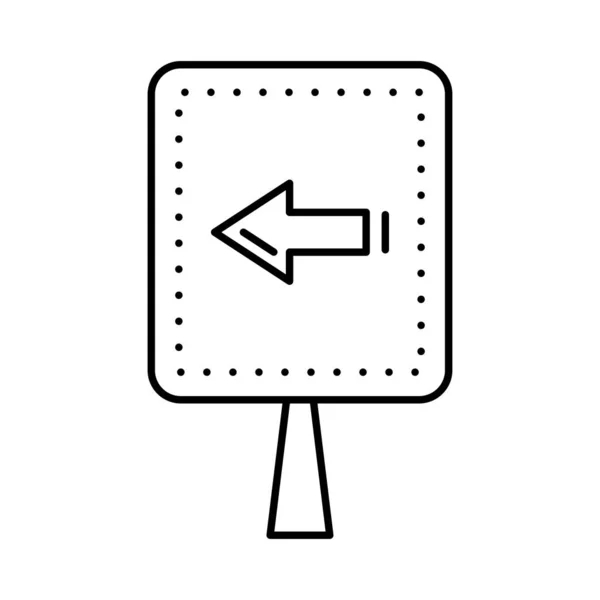 Tafel Mit Richtungspfeil Flaches Symbol Isoliert Auf Weißem Hintergrund Vektor — Stockvektor