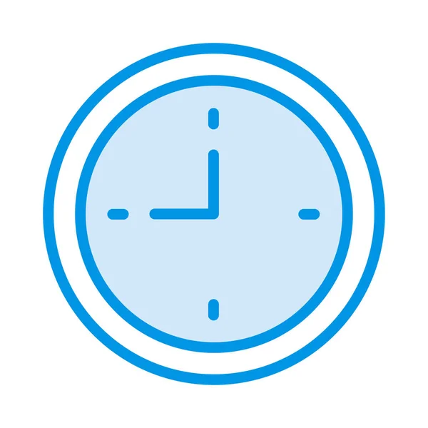 Wall Clock Flat Icon Vector Illustration — Stock Vector