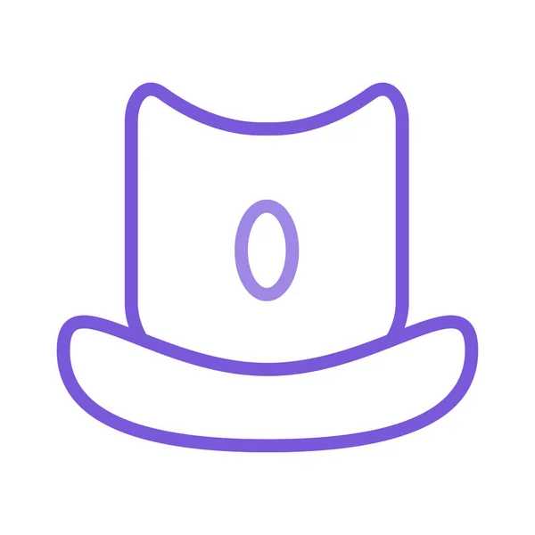Fashion Hat Flat Icon Vector Illustration — Stock Vector