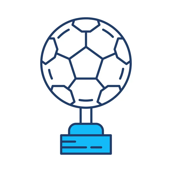 Troféu Futebol Ícone Plano Isolado Fundo Branco Vetor Ilustração — Vetor de Stock