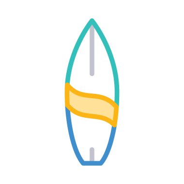 sörf tahtası düz simgesi, vektör, illüstrasyon, spor kavramı 