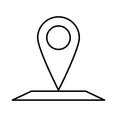 Harita konumu PIN vektör renk simgesi