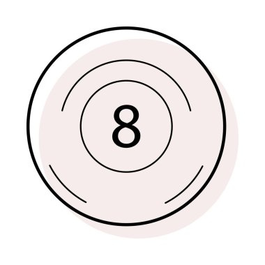 snooker oyun düz simgesi beyaz arka plan, vektör, illüstrasyon izole