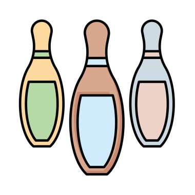 skittles düz simgesi beyaz arka plan, vektör, illüstrasyon izole 