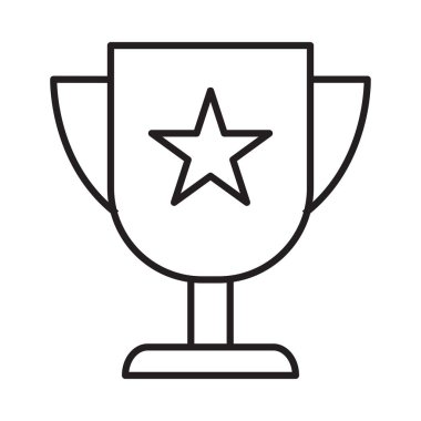 Başarı başarı ödül düz simgesi beyaz arka plan, vektör, illüstrasyon izole