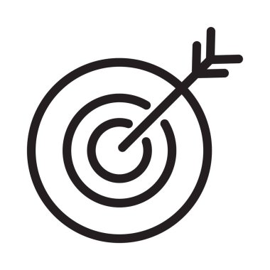 ok düz simgesi beyaz arka plan, vektör, illüstrasyon izole hedefle