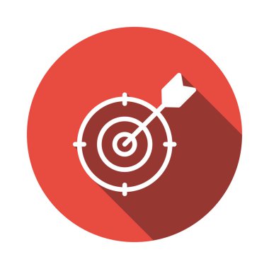 ok düz simgesi beyaz arka plan, vektör, illüstrasyon izole hedefle