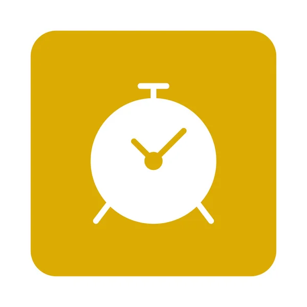 Timer Orologio Icona Piatta Isolato Sfondo Bianco Vettore Illustrazione — Vettoriale Stock