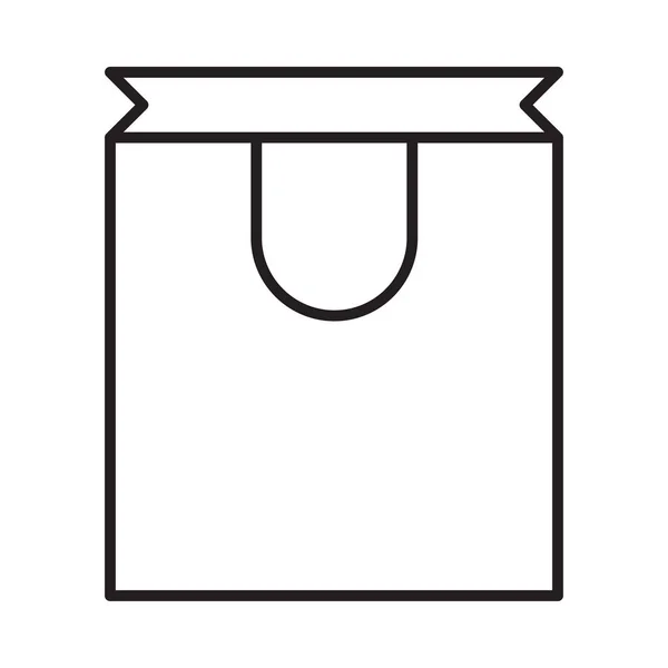 Shopping Väska Flat Ikonen Isolerad Vit Bakgrund Vektor Illustration — Stock vektor