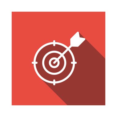 ok düz simgesi beyaz arka plan, vektör, illüstrasyon izole hedefle