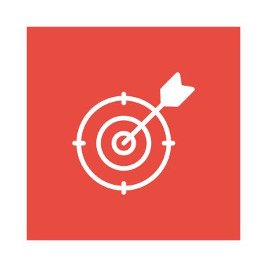 ok düz simgesi beyaz arka plan, vektör, illüstrasyon izole hedefle