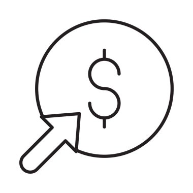 Beyaz arka plan, vektör, illüstrasyon izole düz ikonuna tıklayın başına ödeme