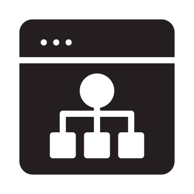 Internet tarayıcı web vektör simgesi