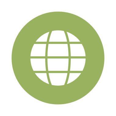 Internet tarayıcı düz simgesi beyaz arka plan, vektör, illüstrasyon izole