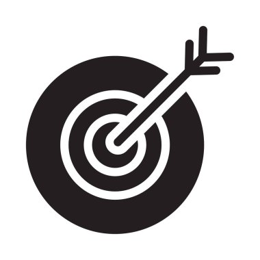 ok düz simgesi beyaz arka plan, vektör, illüstrasyon izole hedefle