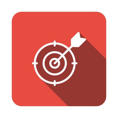 ok düz simgesi beyaz arka plan, vektör, illüstrasyon izole hedefle