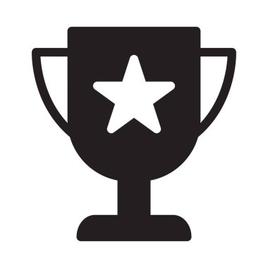 Başarı başarı ödül düz simgesi beyaz arka plan, vektör, illüstrasyon izole