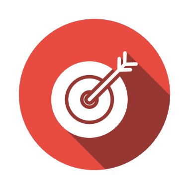 ok düz simgesi beyaz arka plan, vektör, illüstrasyon izole hedefle