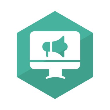 Online web pazarlama vektör simgesi