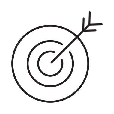 ok düz simgesi beyaz arka plan, vektör, illüstrasyon izole hedefle