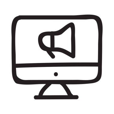 Online web pazarlama vektör simgesi