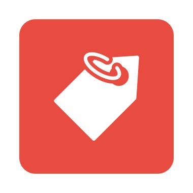 Beyaz arka plan, vektör, illüstrasyon izole alışveriş etiket düz simgesi