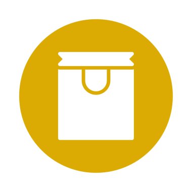 Beyaz arka plan, vektör, illüstrasyon izole alışveriş çantası düz simgesi