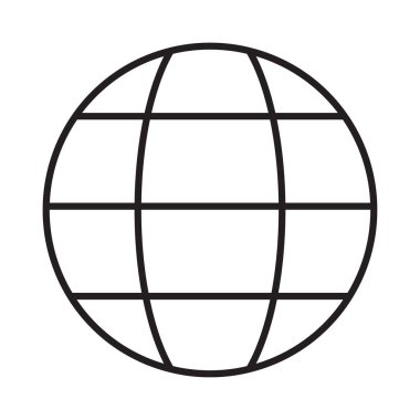 Internet tarayıcı düz simgesi beyaz arka plan, vektör, illüstrasyon izole