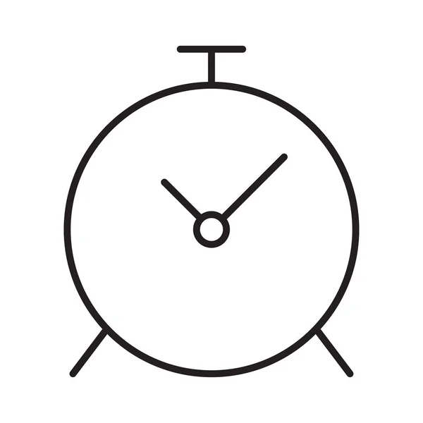 時間タイマー時計フラット アイコン白背景 ベクトル イラストに分離 — ストックベクタ