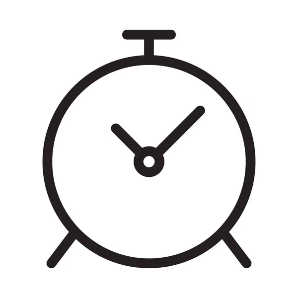 Timer Horloge Plat Tijdpictogram Geïsoleerd Een Witte Achtergrond Vector Illustratie — Stockvector