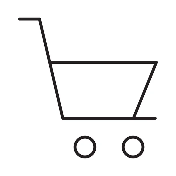 Shopping Cart Flat Icon Isolated White Background Vector Illustration — Stock Vector