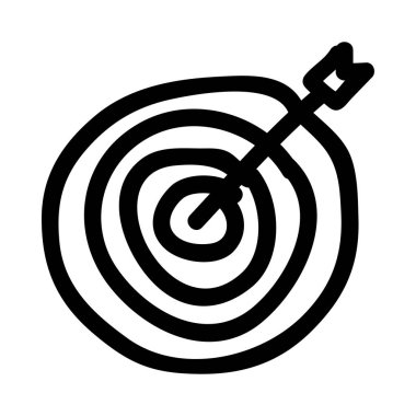 hedef düz simgesi beyaz arka plan, vektör, illüstrasyon izole