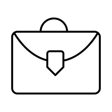 Evrak Çantası'nı düz simgesi beyaz arka plan, vektör, illüstrasyon izole