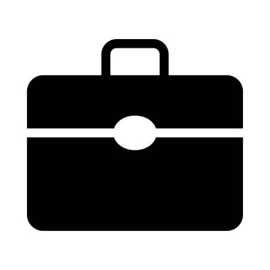 Evrak Çantası'nı düz simgesi beyaz arka plan, vektör, illüstrasyon izole