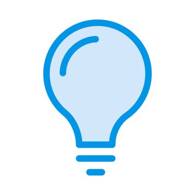 ampul düz simgesi izole beyaz arka plan, vektör, illüstrasyon, fikir kavramı 