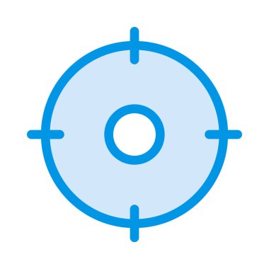 hedef düz simgesi beyaz arka plan, vektör, illüstrasyon izole