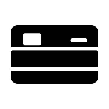 kredi kartı düz simgesi beyaz arka plan, vektör, illüstrasyon izole