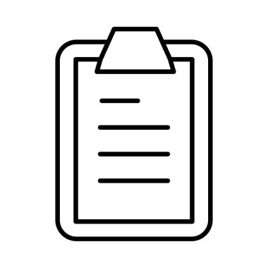 Pano ile belge düz simgesi beyaz arka plan, vektör, illüstrasyon izole