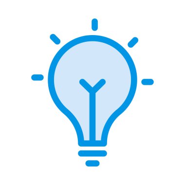 ampul düz simgesi izole beyaz arka plan, vektör, illüstrasyon, fikir kavramı 