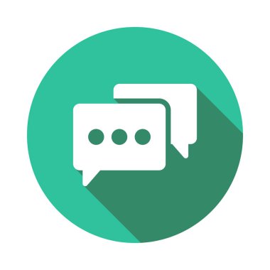 sohbet kabarcıklar izole beyaz arka plan, vektör, illüstrasyon, konuşma kavramı simge düz