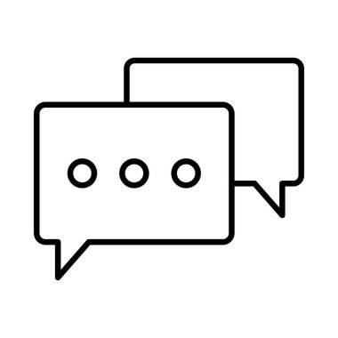 sohbet kabarcıklar izole beyaz arka plan, vektör, illüstrasyon, konuşma kavramı simge düz