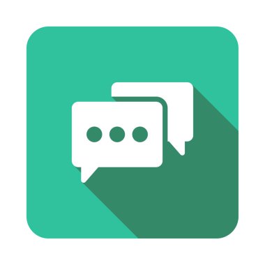 sohbet kabarcıklar izole beyaz arka plan, vektör, illüstrasyon, konuşma kavramı simge düz