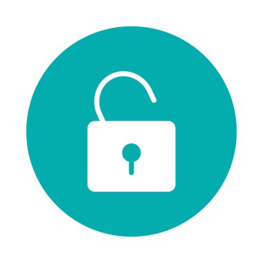 düz simgesi beyaz arka plan, vektör, illüstrasyon izole kilidini