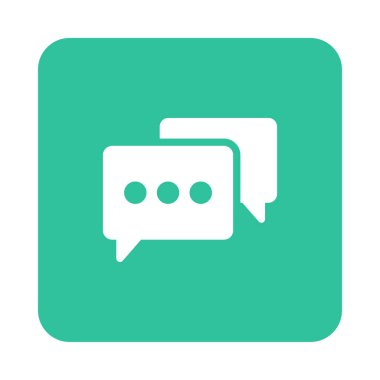 sohbet kabarcıklar izole beyaz arka plan, vektör, illüstrasyon, konuşma kavramı simge düz