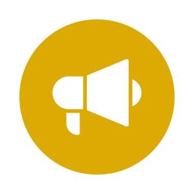 hoparlör düz simgesi beyaz arka plan, vektör, illüstrasyon izole