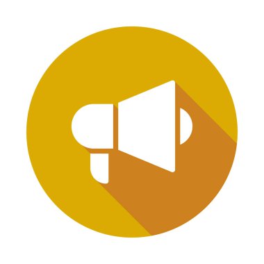 hoparlör düz simgesi beyaz arka plan, vektör, illüstrasyon izole