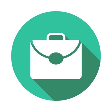 Evrak Çantası'nı düz simgesi beyaz arka plan, vektör, illüstrasyon izole