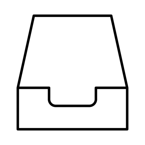 Icona Piatta Del Cassetto Isolata Sfondo Bianco Vettore Illustrazione — Vettoriale Stock