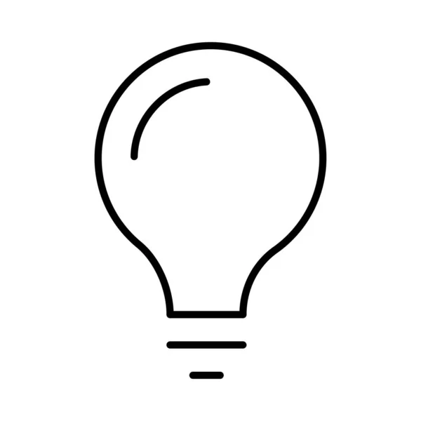 Ampoule Icône Plate Isolée Sur Fond Blanc Vecteur Illustration Idée — Image vectorielle