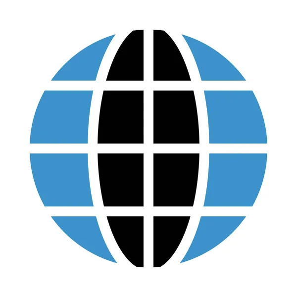 Icono Plano Del Navegador Global Aislado Sobre Fondo Blanco Vector — Archivo Imágenes Vectoriales